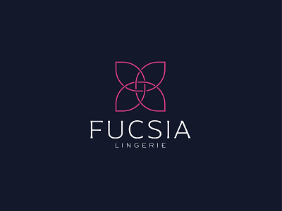 Fucsia Lingerie Logo Design brand identity branding design illustrator logo minimal typography vector