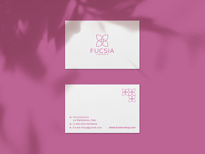 Fucsia Lingerie Business Card brand identity branding business card business card design business cards businesscard design illustrator logo minimal typography vector