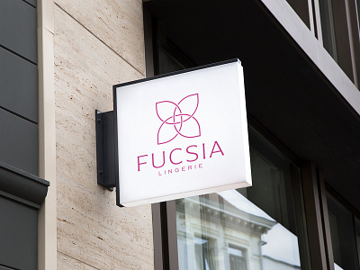 Fucsia Lingerie Signboard brand identity branding design illustrator logo minimal signboard typography vector