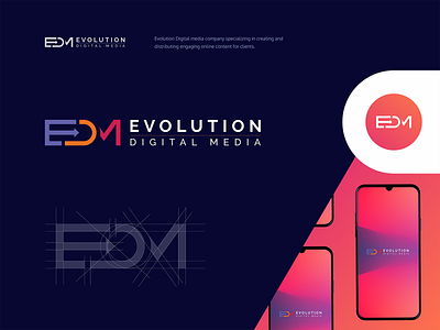 Evolution Digital Media Logo Design branding design digital media digital media logo design graphic design illustration logo logo design vector visual design