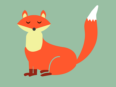 The Fox Budhha adobe illustrator flat fox illustration illustration vector