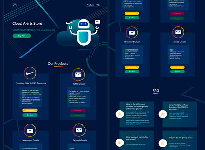 Web design for cloud alerts adobe illustrator brand identity figma figma design ui uiux webdesign