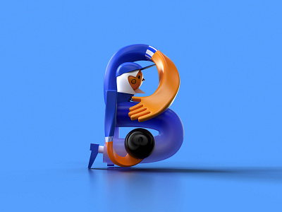 Letter B 36daysoftype 36daysoftypea 3d characterdesign design illustration letter typography