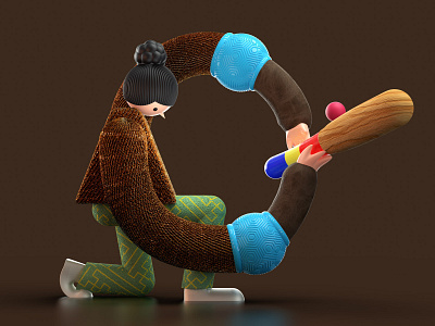 Letter O 36daysoftype 36daysoftypea 3d characterdesign letter typography