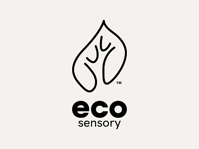 Eco Sensory brand identity clean design graphic design logo minimal minimalism minimalist monogram organic shapes visual identity