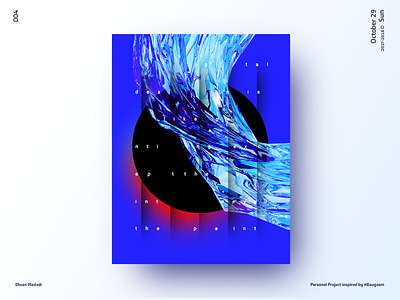 004 - The Injured Moon abstract baugasm c4d color cover inspiration poster silicon sun