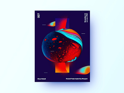 007 - Leaving Earth abstract c4d cover design gradient inspiration poster