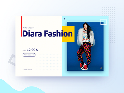 Diara Fashion color cover creative design fashion minimal shop store ui ux web yellow