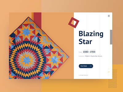 Blazing Star clean color cover design interface landing minimal pattern ui ux web