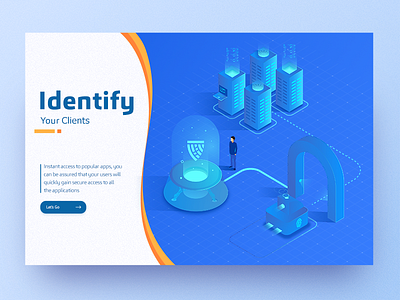 Identification abstract app clean color design illustration inspiration interface isometric landing security ui ux web website