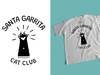 Santa Garrita Cat Club catlovers cats characters concept art design illustration pets tshirt