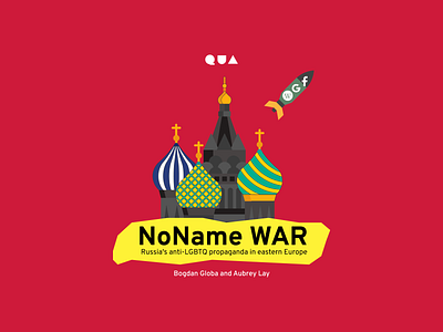 NoName War Podcast by Queer Ukrainians in America apple podcasts branding flat illustration podcast red variant version