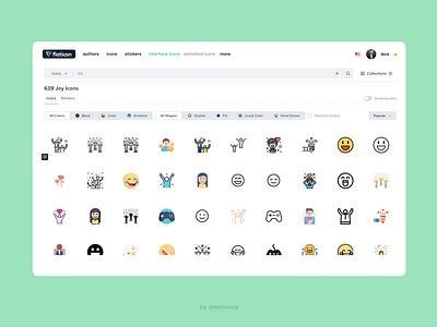 flaticon clean redesign by Nick Storchay