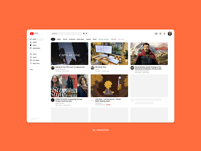 YouTube Web UI Redesign by Nick S.