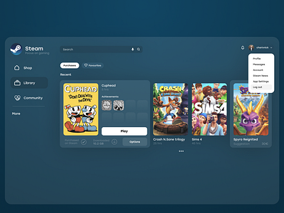 Steam Mac App UI UX Redesign