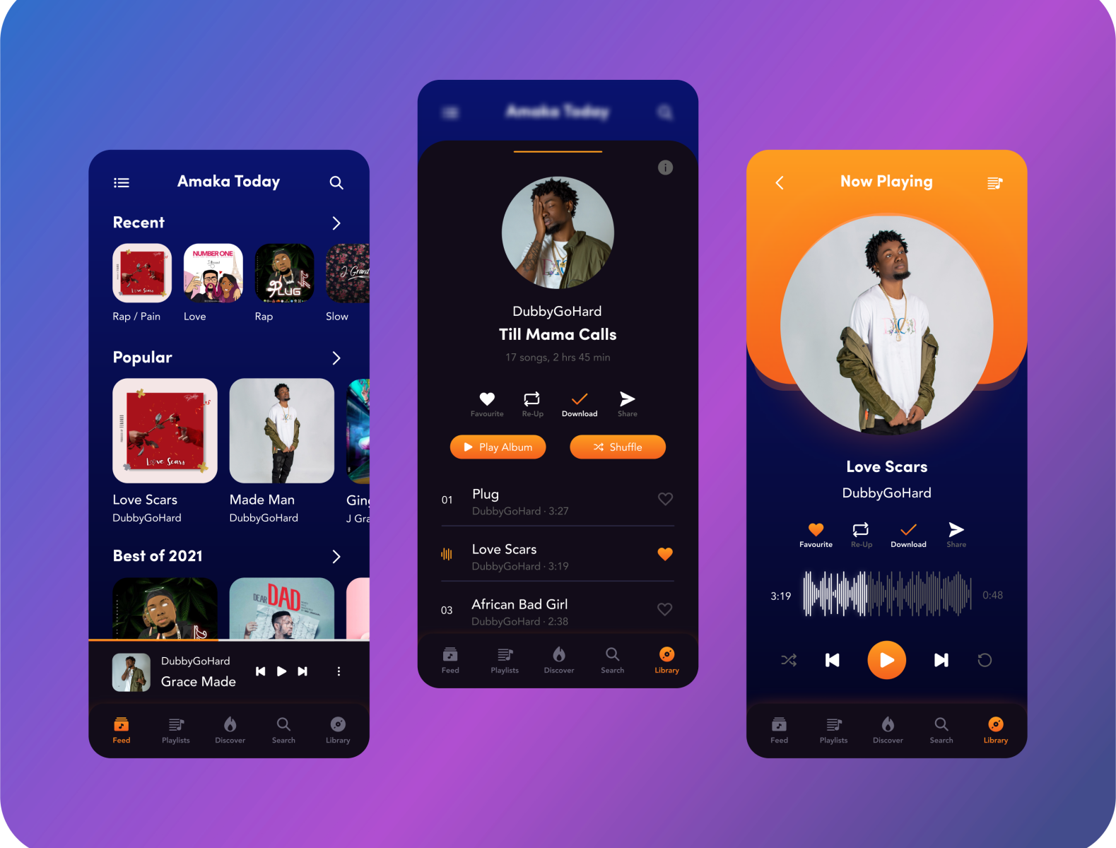 Music Streaming App by Amaka on Dribbble