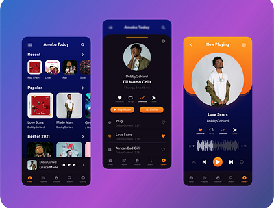 Music Streaming App app branding design figma music music app music streaming app streaming ui ux