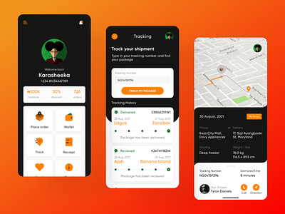 Logistics App animation app branding delivery delivery app design figma graphic design logistics mobile app ship shipping shipping app track tracking tracking app ui ux