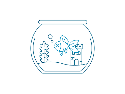 Transparency bowl fish goldfish illustration outline transparency