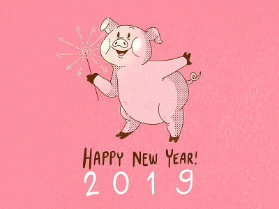 Happy New Year 2019 happynewyear pig yearofthepig