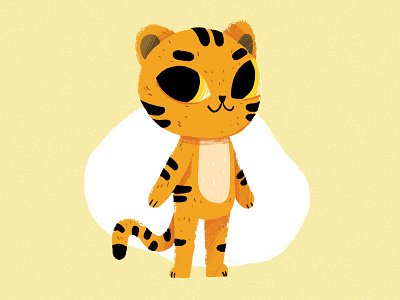 Tiger cat character design cute illustration procreate tiger