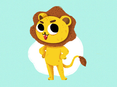 Lion character design illustration lion procreate