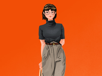 Stroll digital illustration illustration outfit procreate woman