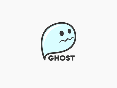 GHOST LOGO design flat graphic design illustration logo minimal