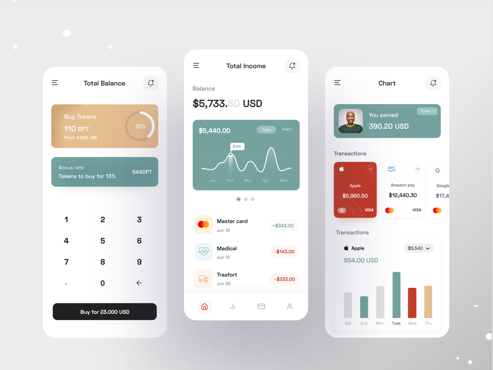 Finance: mobile banking app by Twinkle on Dribbble