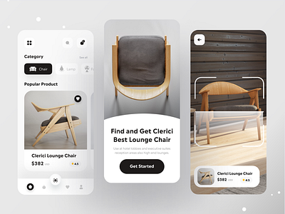 Furniture e-commerce App app design application chair app clean ui concept ecommerce furniture furniture store graphic design home interior minimal mobile app mobile app design online shop property table trend2021 ui uiux