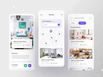 Real Estate App app clean ui concept home home rent home rent app hotel house housing minimalist mobile app mobile app design property property app real estate realestate rent app rentapp ui uiux