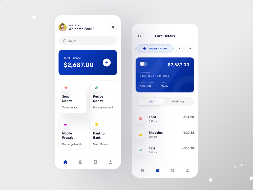 Finance Mobile Banking App Concept by Twinkle on Dribbble