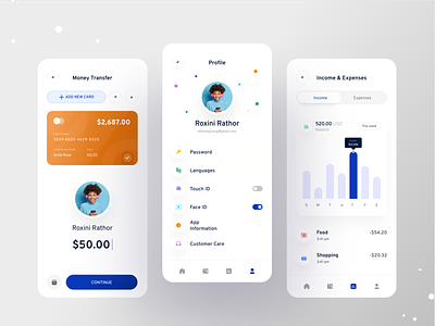 Finance Mobile Banking App Concept