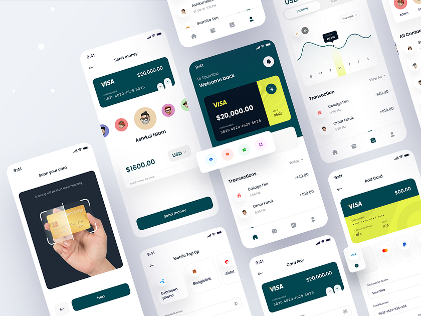 Fintech Mobile App UI KIT (UI8) by Twinkle on Dribbble