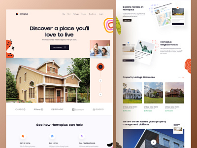 Real Estate Homepage apartment clean ui concept home house landingpage minimalist property real estate realestate redesign rent ui uiux ux web design