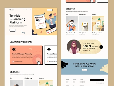 Twinkle | E Learning Platform ❤️🔥 best shot business clean ui color concept course creative dark design fintech graphic design learning logo mobile app design modern popular shot trending ui uiux web design