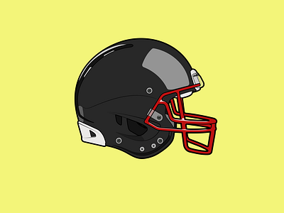 American Football Helmet american american football design flat football football helmet helmet illustration minimal sport vector