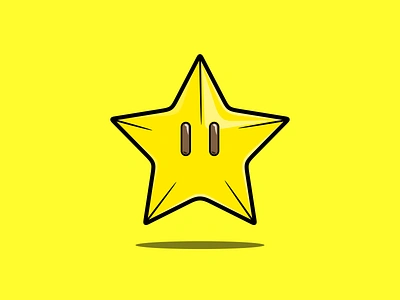 Mario Star design flat illustration mario mario bros mario kart mariobros mariokart minimal powerup star supermario superstar vector