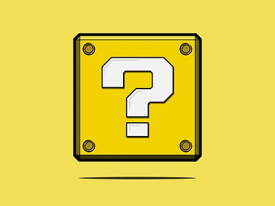 Mario Question Block block design flat illustration mario mario bros mario brothers mariobros minimal q block question question block question mark supermario vector