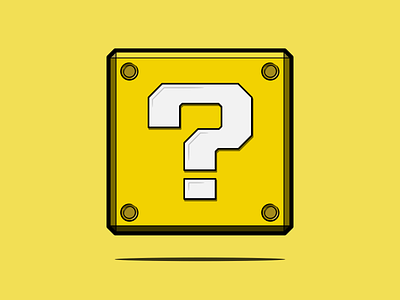 Mario Question Block block design flat illustration mario mario bros mario brothers mariobros minimal q block question question block question mark supermario vector