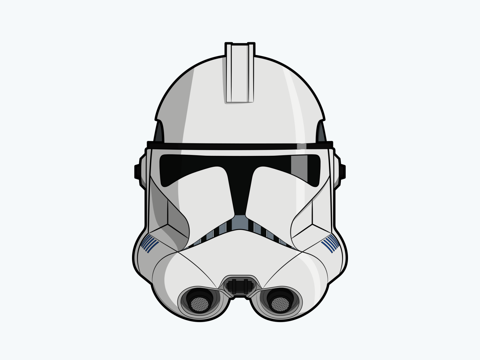 clone trooper helmet drawing