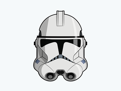 Clonetrooper Helmet clone clone trooper clone wars design flat helmet illustration minimal republic star wars star wars art starwars vector