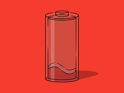 Low Battery battery charge charging danger design drain drained energy flat illustration low low battery minimal power red tired vector