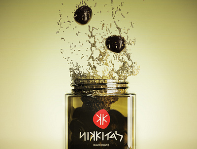 3D jar glass water 3d 3d art blender branding design graphic graphicdesign logo modeling olives poster