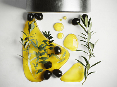 olives 3D oil