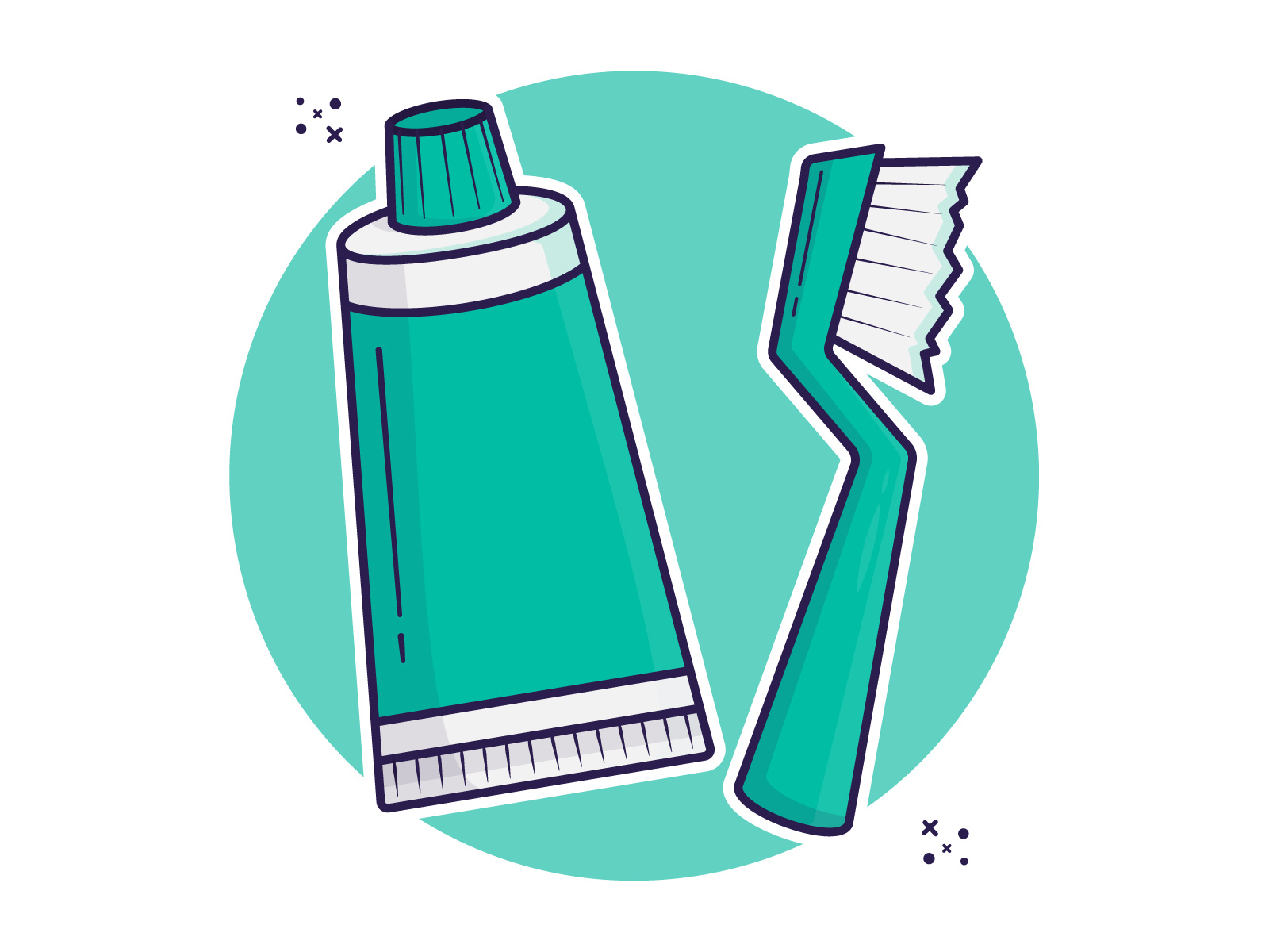 Toothpaste and Brush by Aswin Babu on Dribbble