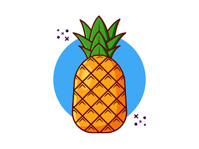Pineapple artwork cartoon clipart cute art design illustraion illustration minimal pineapple pineapples vector vector illustration