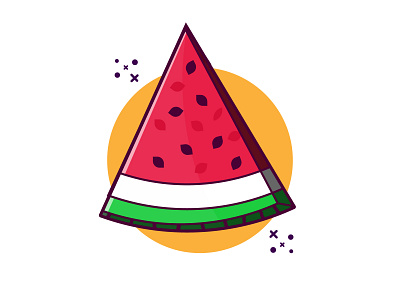 Watermelon artwork cartoon clipart cute art design illustraion illustration minimal summer vector vector illustration watermelon