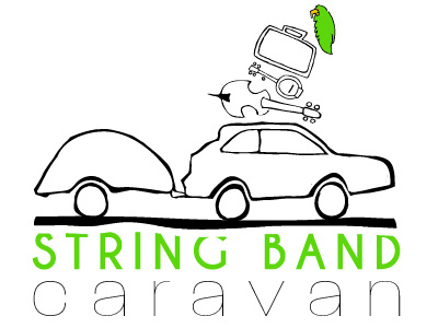 String Band Caravan Logo design illustration logo