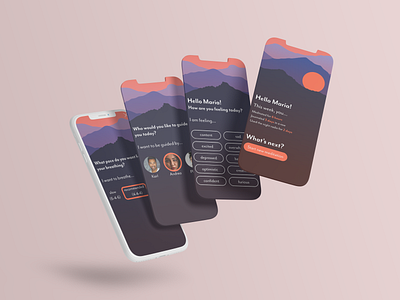 Zenity - meditation app animation app app design clean design design process graphic design illustration interface meditation mobile app ui ux vector